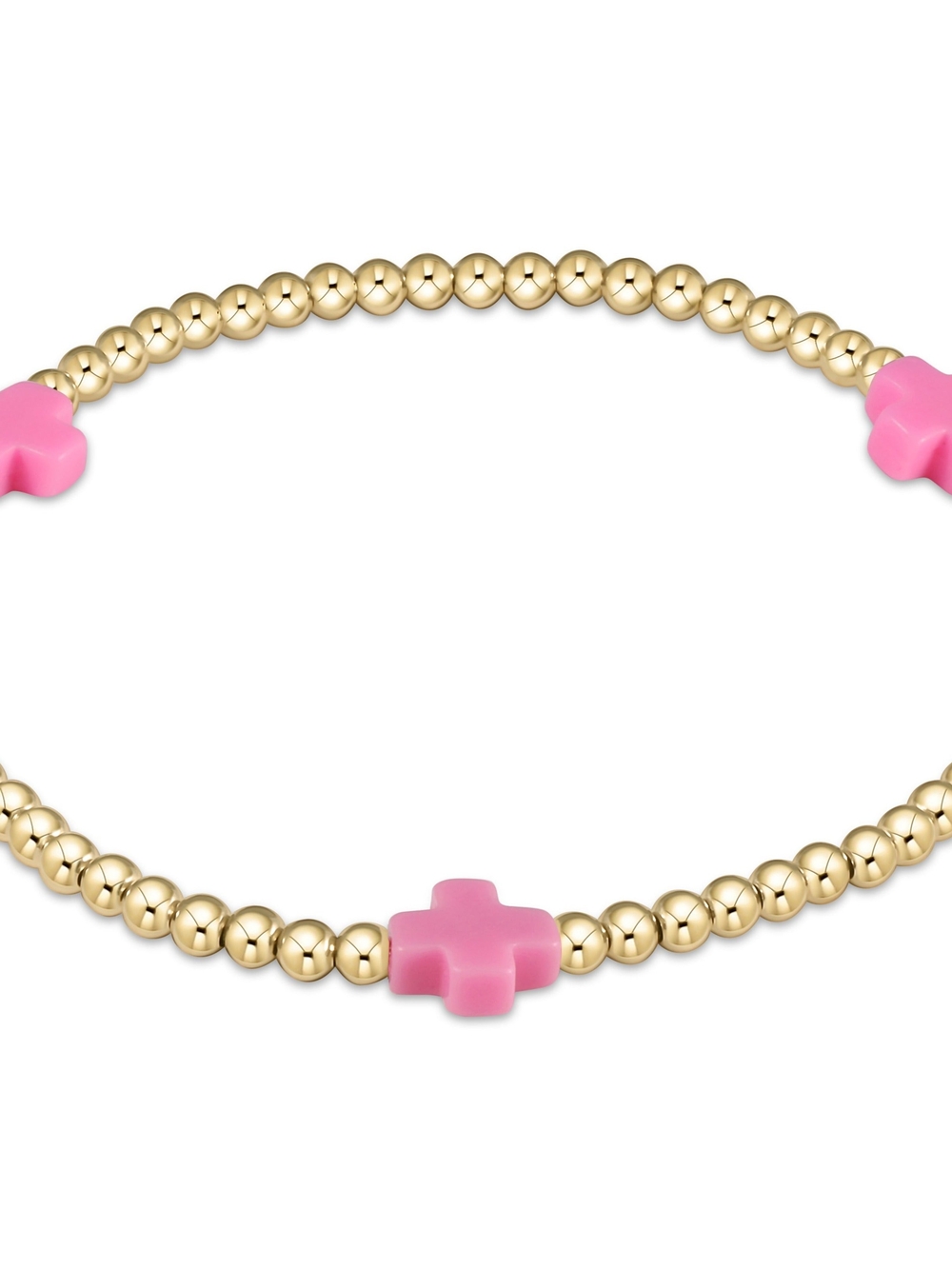 Enewton Gold And Pink Cross Bracelet